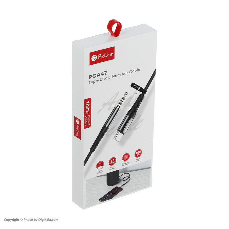 کابل تبدیل USB-C به AUX پرووان مدل PCA47 طول 1 متر